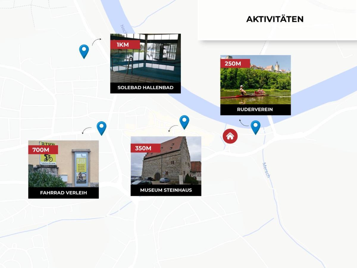 Wohnung In Top-Lage - Direkt Am Bahnhof Bad Wimpfen Dış mekan fotoğraf